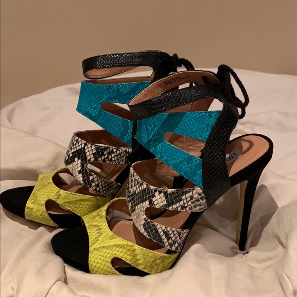 Steve Madden Faux Snakeskin Heels
